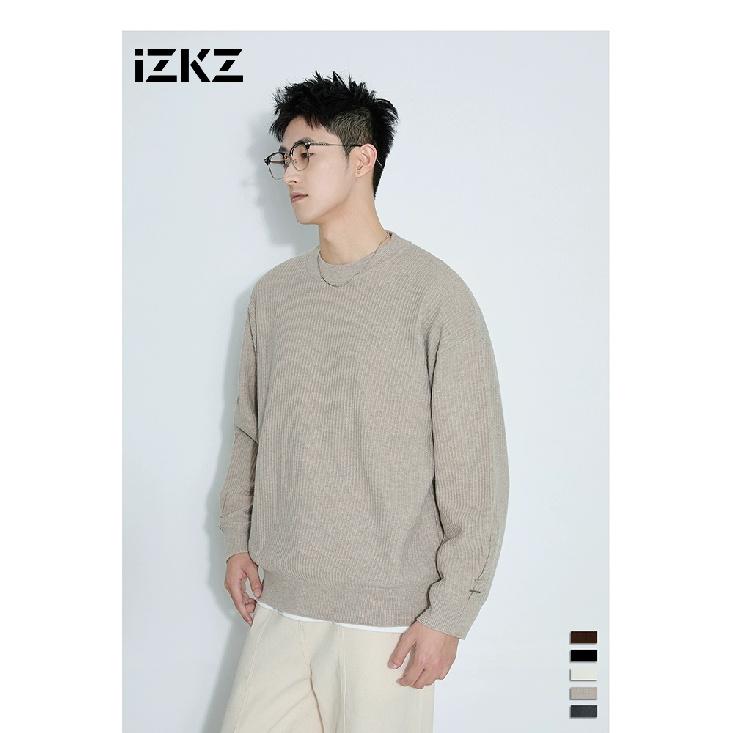Осенне-зимний мужской утолщенный свитер с круглым вырезом, японский свободный вязаный свитер, термобелье Pu Shuai, шерстяной свитер