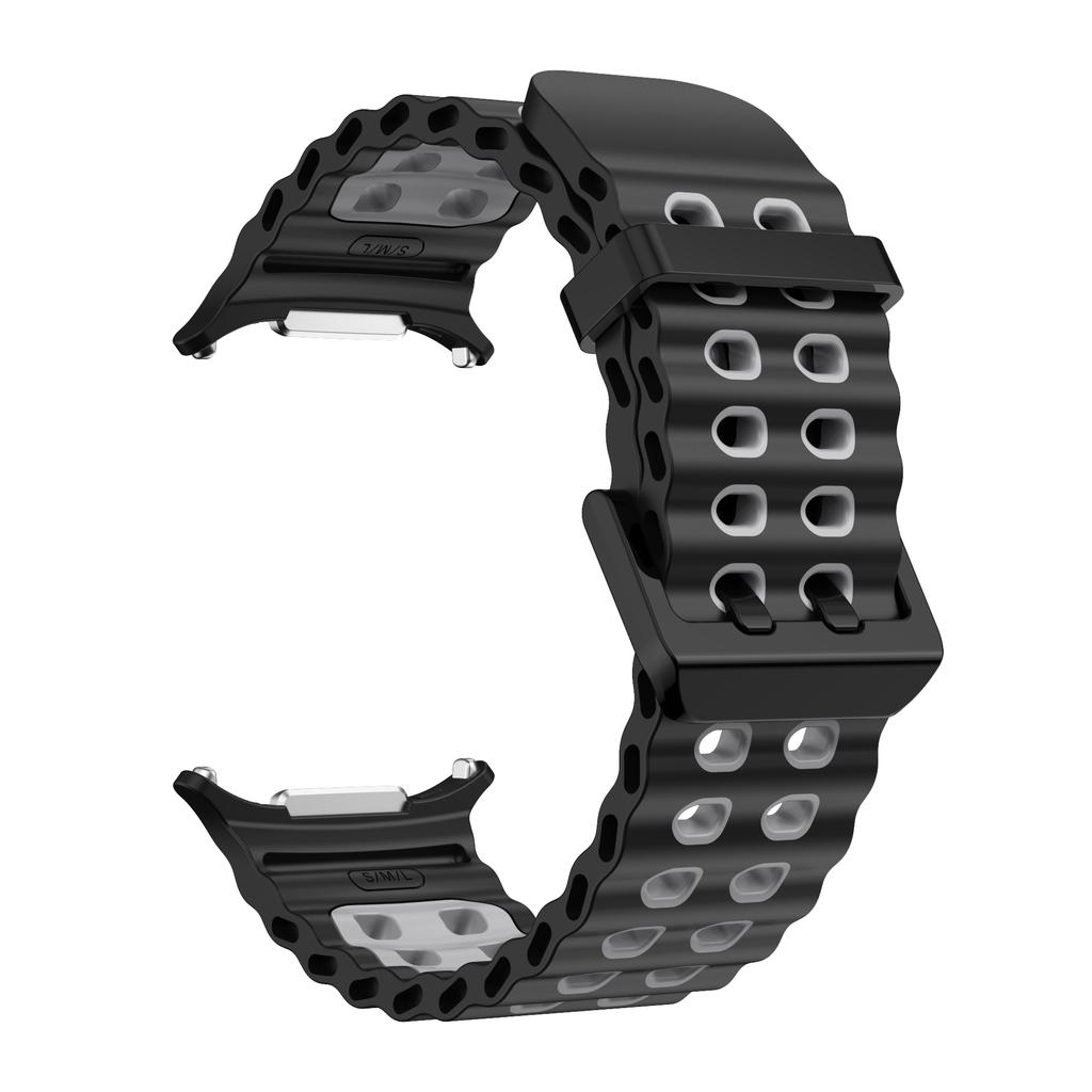 Galaxy Watch Ultra Marine Band Accessories Silicone Sport Bracelet correa For Samsung Galaxy Watch 7 Ultra 47mm Original Strap