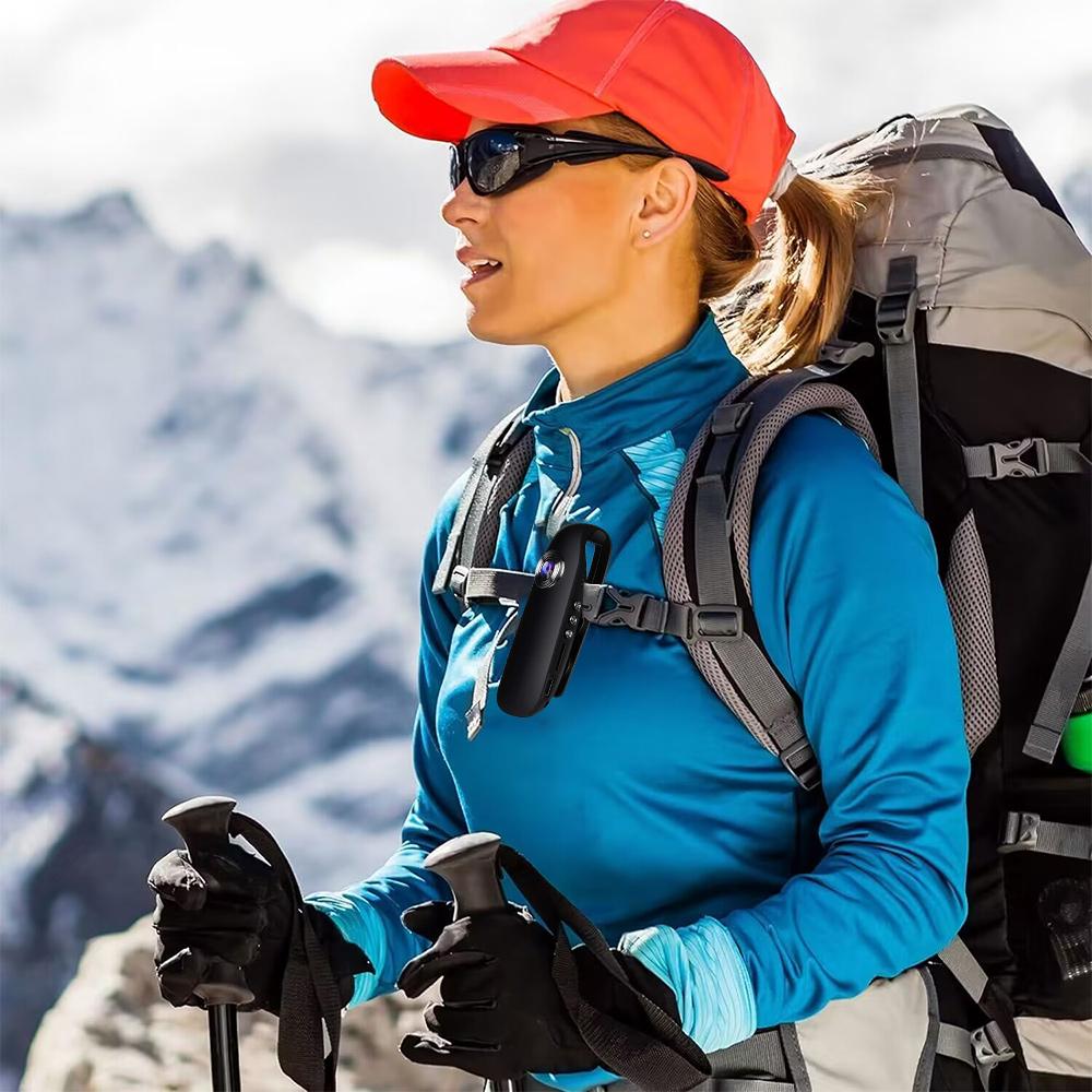 1080P Full HD Видеорегистратор для велоспорта с клипсой на спину Портативный регистратор для правоохранительных органов Камера с активацией движения и циклической записью