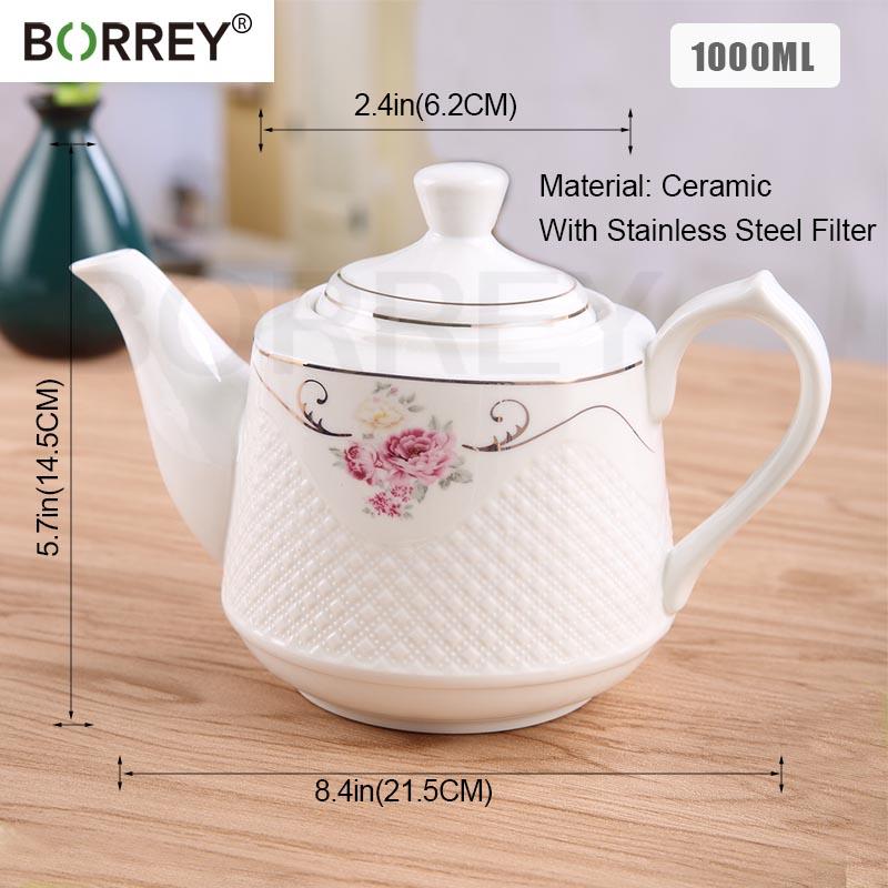 BORREYкерамический чайник с фильтром, чайник в европейском стиле, холодный чайник, кофейник, украшение для дома, художественное произведение, керамическая посуда, подарок на день рождения, свадьбу