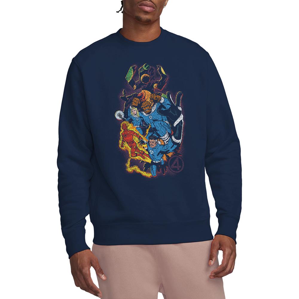 Fantastic Four Unisex Adult Cosmic Heroes & Villains Sweatshirt