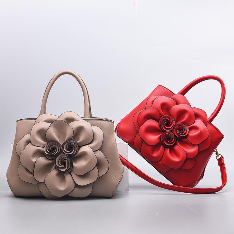 2025 Women's Rose Handbag: Elegant Large Capacity Crossbody & Shoulder Bag