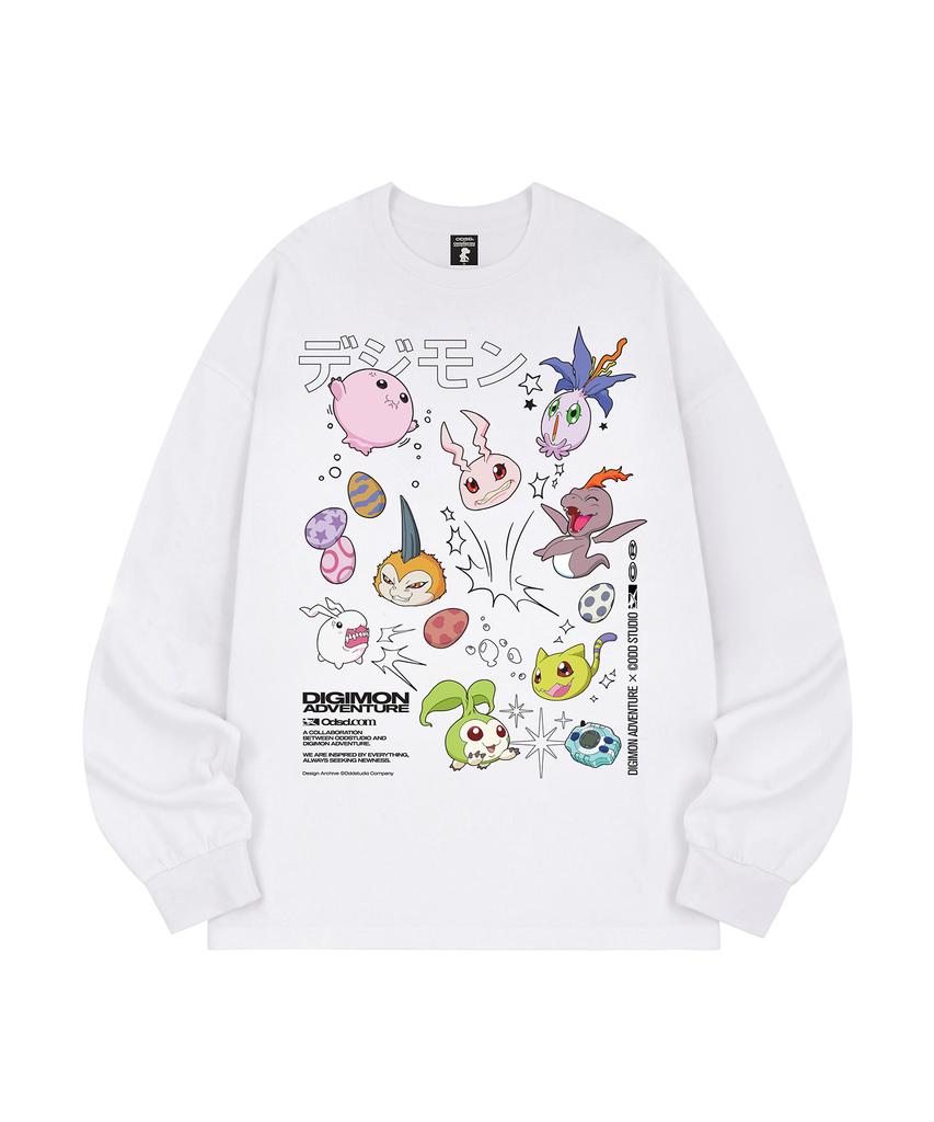 ODDSTUDIO [Digimon Adventure] Стадия Развития II Digimon С длинным рукавом_Цветная Версия. - 2 цвета