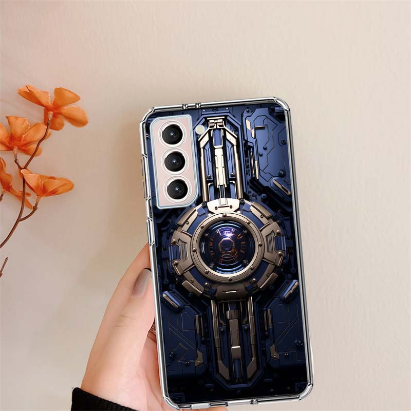 Superpower Mechanical Energy Clear Phone Cases for Samsung S26 Ultra Galaxy S25 Edge S24 S23 FE S21 Plus S20 S22 S10 Cover Patte