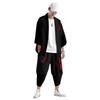 Men Cosplay Yukata Tops Pants Chinese Style Japanese Street Samurai Harajuku Kimono Suit Cardigan
