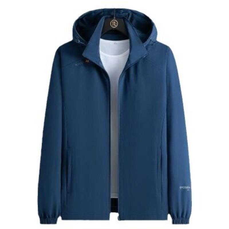 Пальто-тренчкот Soft Shell для активного отдыха, мужская тонкая куртка большого размера на весну и осень, куртка с капюшоном, ветрозащитная спортивная куртка