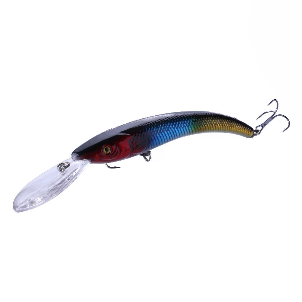 HENGJIA 1pc Minnow Fishing Lure Wobbler 3D Eyes Bionic Bass Pike Bait Fishing Tackle