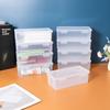Прозрачные коробки для карандашей 4 шт. в упаковке, большой емкости, пластиковые органайзеры, коробки для хранения в школе, складной дизайн, офисные принадлежности Storag