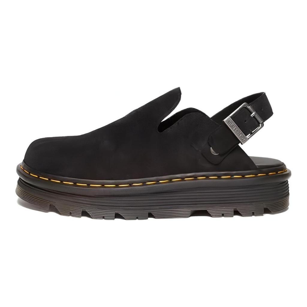 Доктор. Martens Zebzag Suede Casual Slingback Platform Mule Black