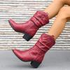 Women's Boots  Winter Designer Mid-calf Fashion Boots Plus Size Women's Shoes Leather Roman Ladies Knee High Boots Winter