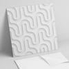 Komplet Kafelków Pcv Z Dekorem Do Kuchni Lub Łazienki Fale W Warstwach 3D 20X20X20 Cm