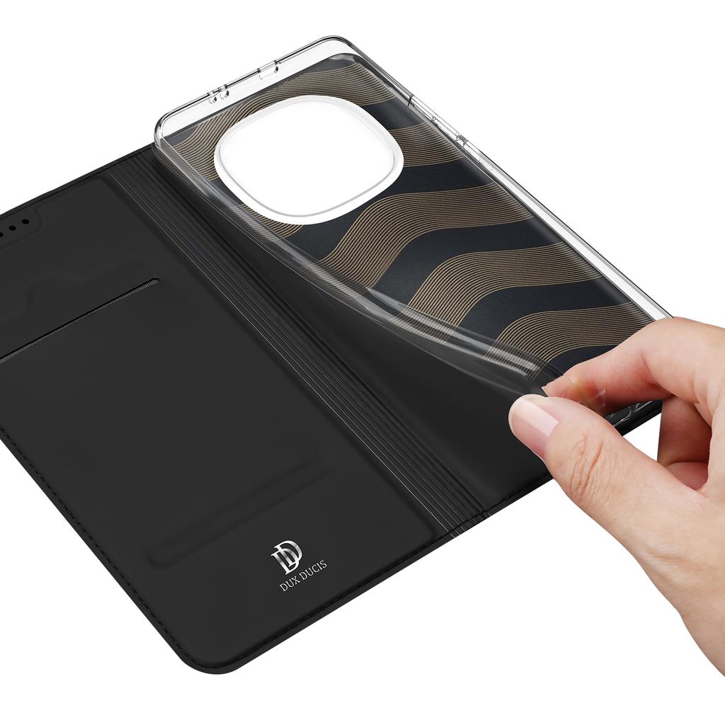 Для Xiaomi Poco M8 5G/Redmi Note 15 5G (Глобальный)/15 4G (Глобальный) Чехол DUX DUCIS серии Skin Pro из кожи с подставкой и держателем для карт