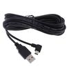 3.5m Dash Cam Charger Cable 5V 2A USB To Mini USB Charger Cable Left Bend DVR GPS Charging Cable for Car Truck Mobile Phones MP3