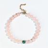 Retro Natural Rose Quartz Necklace Necklace and Earring Sets Green Malachite , High-end, Elegant and Versatile Sweater Chain