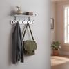 Entryway Shelf with Hooks Compact Wall-Mounted Coat Rack for Hallway