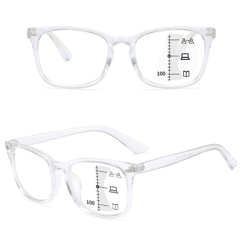 Очки для чтения Мужские Антибликовые Прогрессивные Женские Компьютерные Модные С Диоптриями Очки Унисекс Мультифокальные Квадратные Бусины