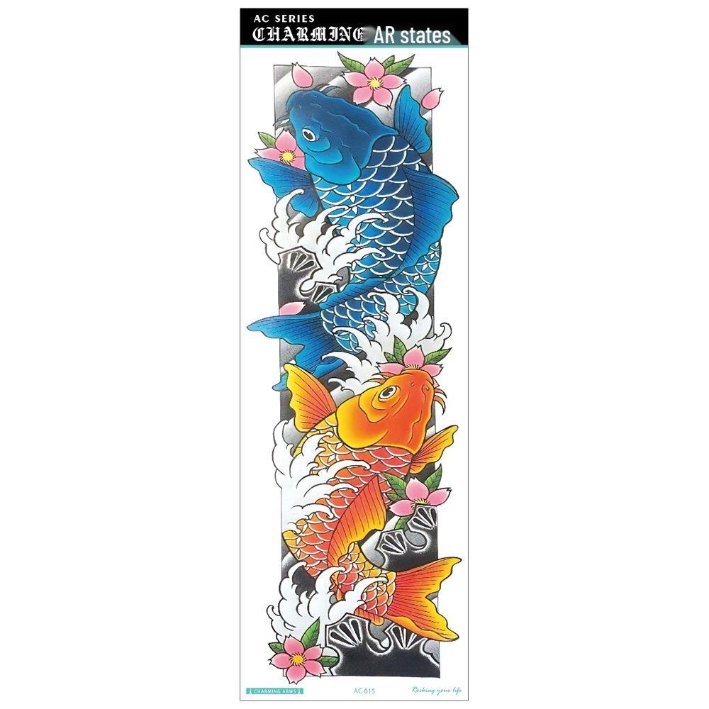 Waterproof Full Arm Tattoo Sticker - Trendy Floral Design