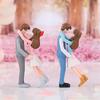 1 Pair Lover Statue Handmade Decorative Exquisite Workmanship Fashion Sweety Lovers Embracing Couple Desktop Decor for Valentine's Day