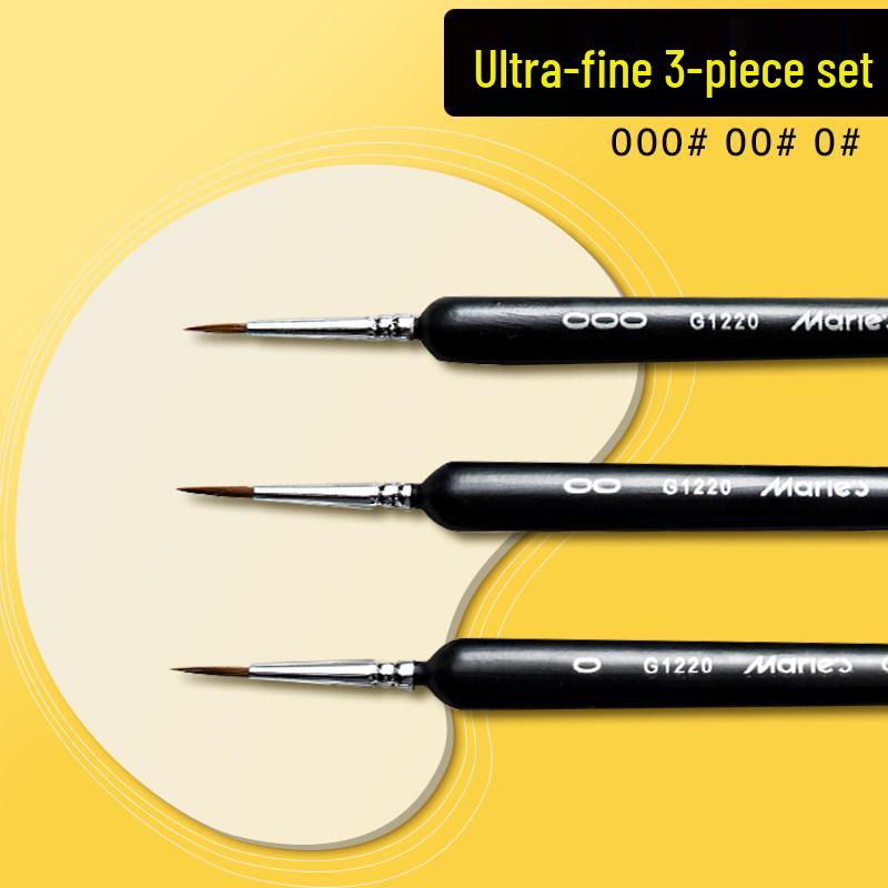 Mali G1220 Wolf Hair Liner Brush for Watercolor, Gouache, Chinese Painting, Nail Art, Oil Painting, and Line Drawing.