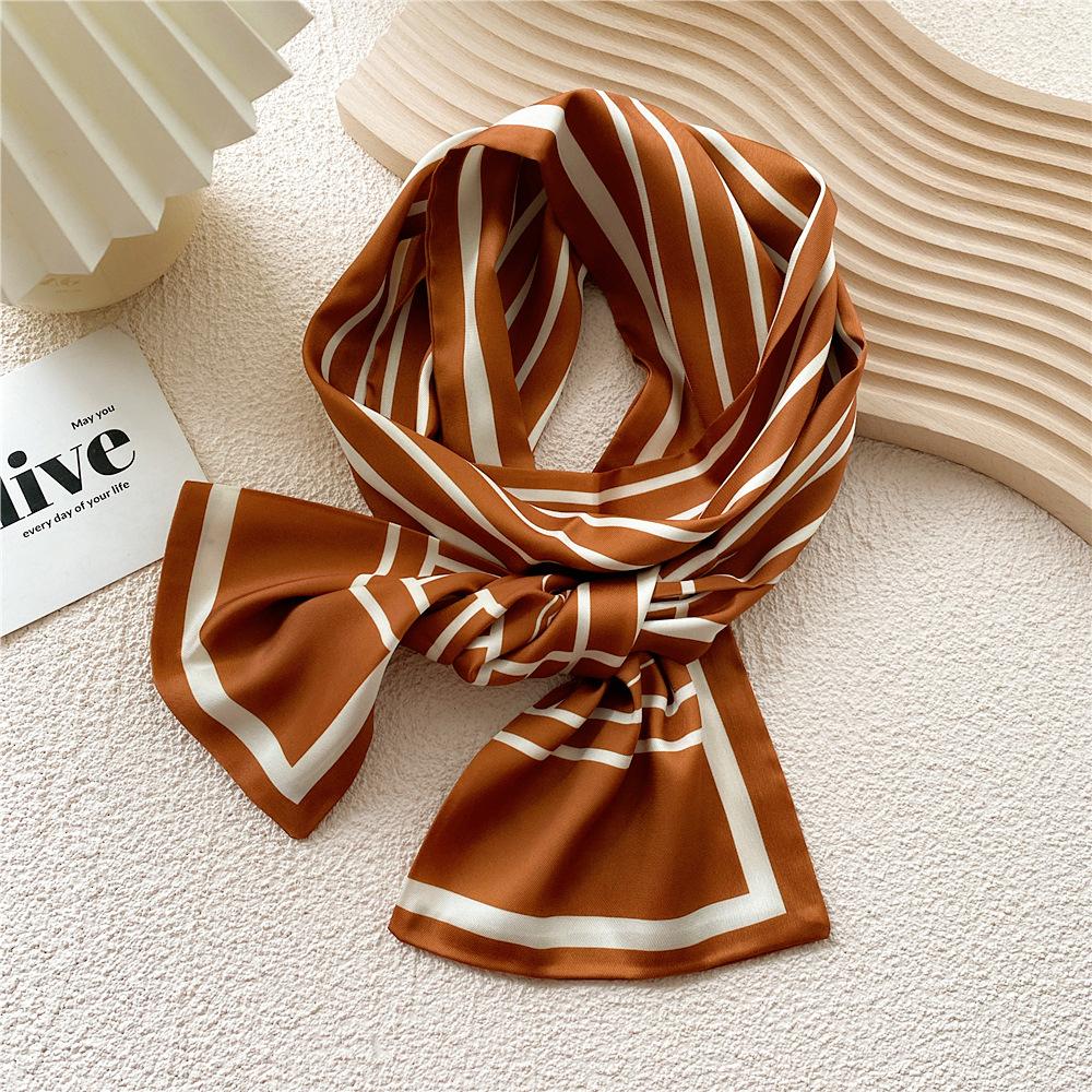 New Scarves Silk Scarves Women'S Spring And Autumn Season Long Decorative Professional Scarves Summer Thin Styles Paired With Shirts Stylish