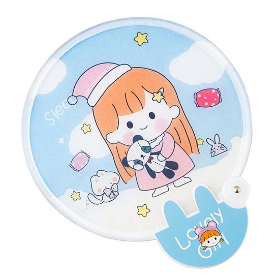 Прекрасное круглое украшение с различными узорами, жаркое лето, охлаждающий детский складной вентилятор, товары для дома