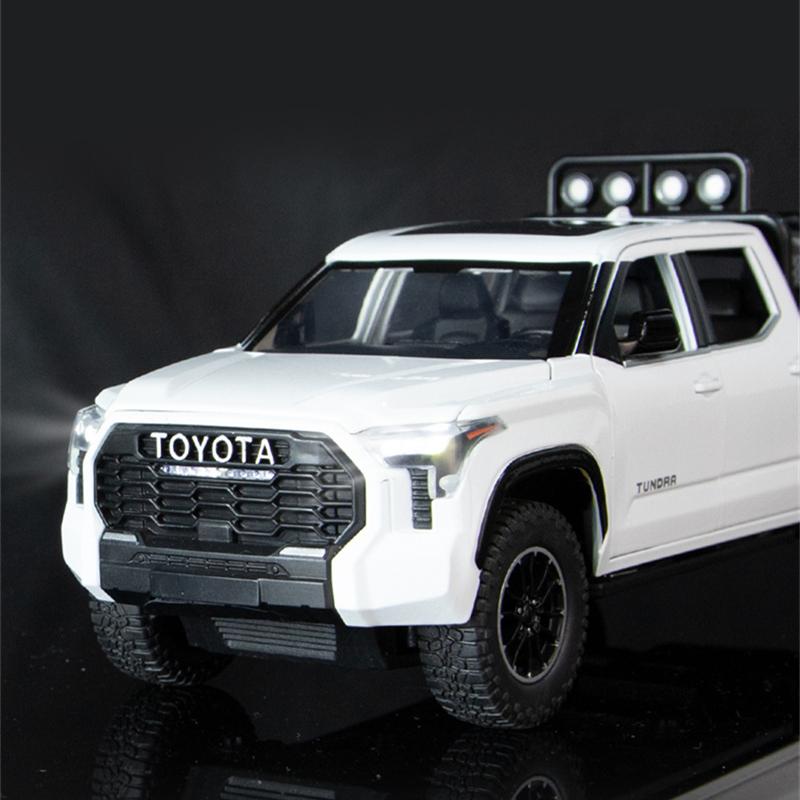 AFM5   1/22 TOYOTA Tundra Pickup Alloy Car Model Diecast Metal Off-Road Vehicle Car Model Sound and Light Collection Childrens Toy Gift