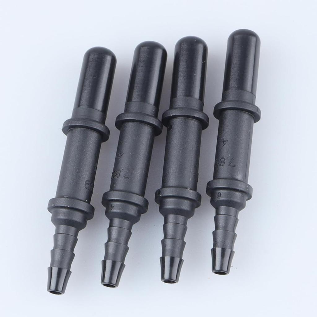 AC PERFORMANCE Plastic Fuel Quick Connector Male 3/8" Tube to 3/8" Male Barb, Pack of 4