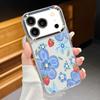 Чехол с рисунком мультяшных цветов для iPhone 17 Pro Max iPhone 16 15 14 13 Pro Max 11 17e 16e Покрытие Рамка для камеры Прозрачная Мягкий силикон Задняя крышка