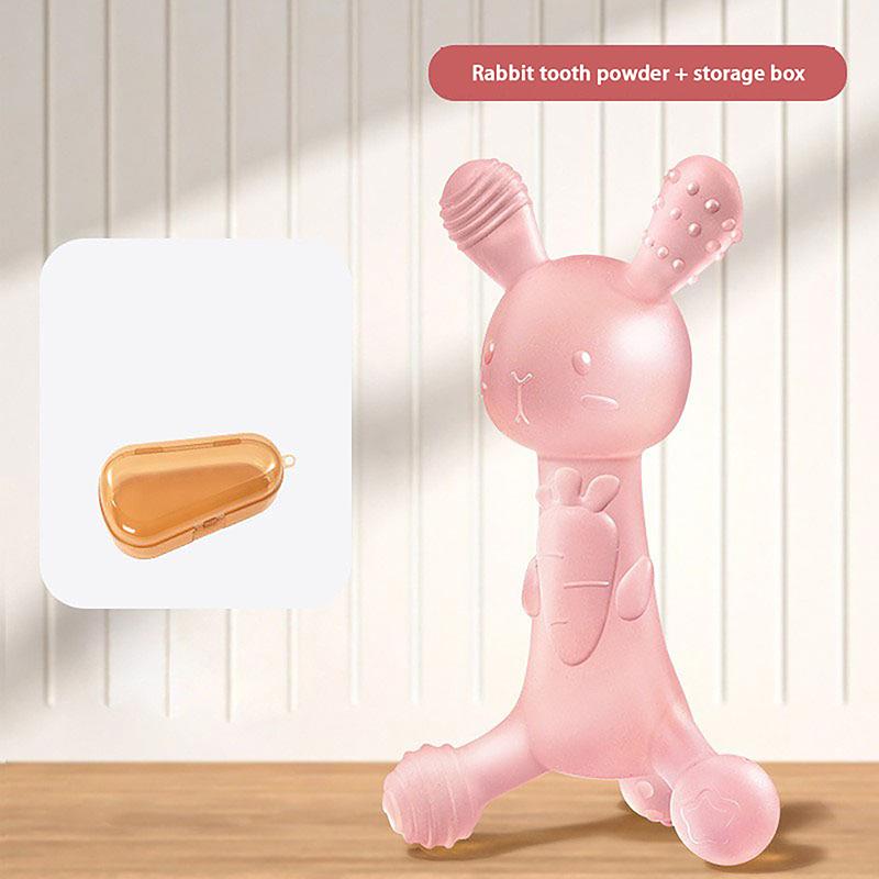 Игрушки для прорезывания зубов в форме кролика, жевательные игрушки для прорезывания зубов, мягкие, эластичные, силиконовые, прорезыватели для зубов, держатель для новорожденного, прорезыватели для моляров, детские принадлежности