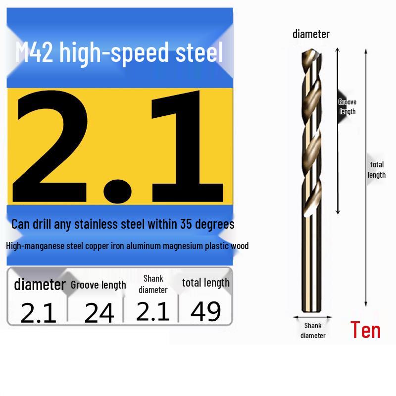 High Cobalt Extended Twist Drill Bit Set