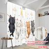 2pcs 2D flat printing Drapes Kitty Fine Seal Polyester Fabric Without Electricity Festive Wall Decor Perfect for Spring Holidays