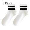 5 пар женских весенних и осенних носков из чистого хлопка, впитывающих пот, дезодорирующих, дышащих