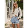 Autumn and Winter Women's Sweater Single Row Button Commuter Knit Cardigan Jacket