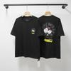 Unisex Cotton T-Shirt With Embroidered Cross Sanskrit Print Loose Fit Short Sleeve Tee