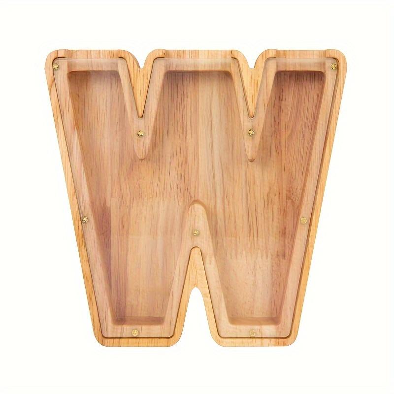 Уникальная деревянная прозрачная копилка с буквами - креативная банка для сбережений монет с английскими буквами, украшение для дома, подарок на Хэллоуин и Рождество