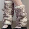 Fawn Dot Winter Leg Warmers Fur Ball Long Stockings Soft Plush Leg Coverings Accessories