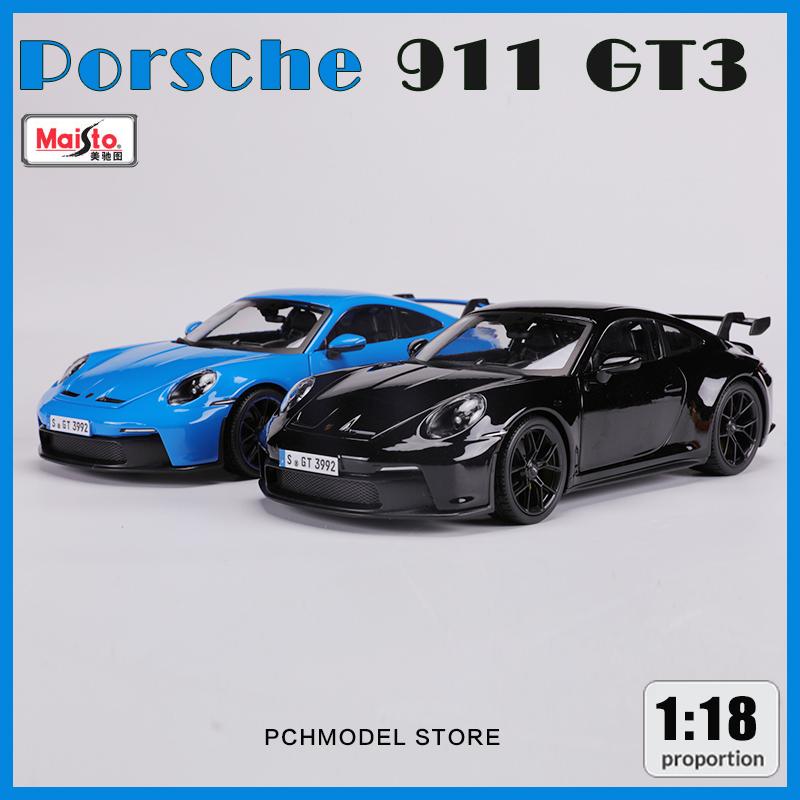 AABKN1 Maisto 1:18 Porsche 911 GT3 Racing Edition Die Casting Alloy Car Model Art Deco Collection Toy Tools Gift Factory