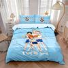 Volleyball Boys Duvet Cover Bedding Set Cartoon Comforter Cover, Microfibre Duvet Cover Set With Zipper Ties for Boy's Bedroom