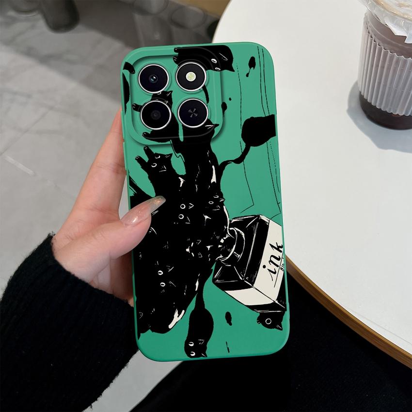 Для Huawei Honor X6C X7C 400 Pro Lite Чехол для телефона Милые розовые облачные узоры Жидкий силикон Недавно обновленные Противоударные Защитные чехлы Для Huawei Чехол