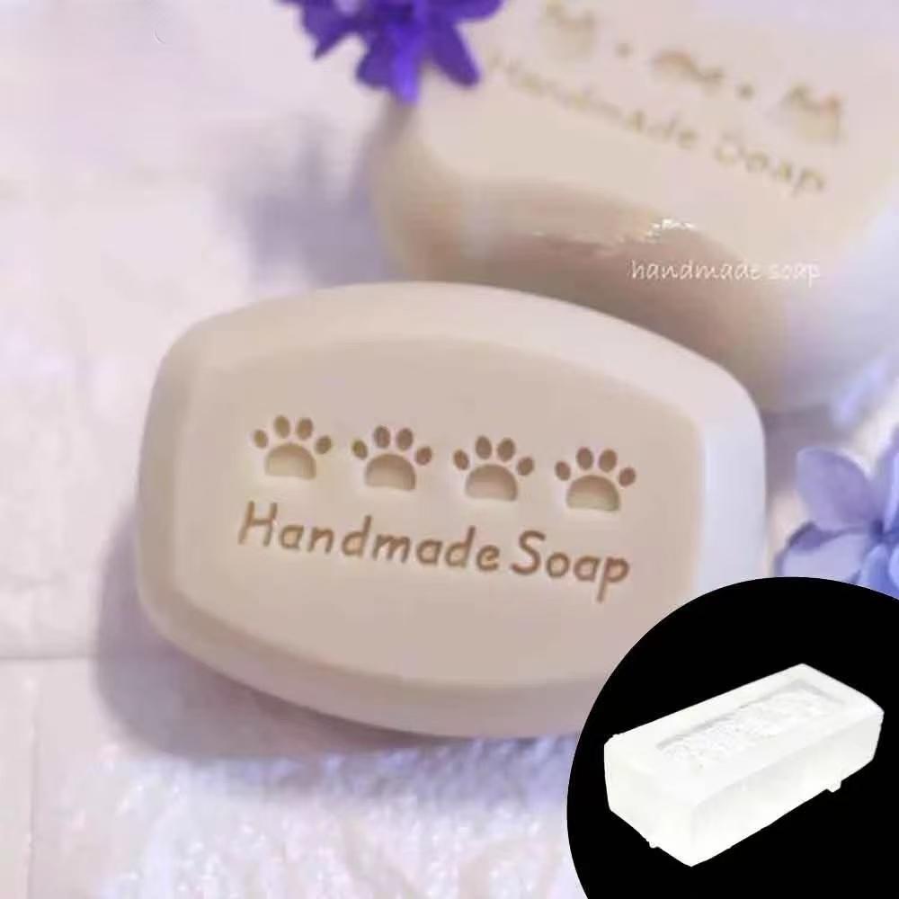 Cute Handmade Soap Stamp Making Small Cat Footprint Pattern Clear Natural Soap Seal Glass Soap Chapter Acrylic Chapters Custom