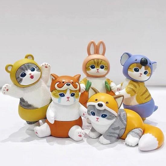 Animal Cat Series 2 Cat Figure 5 Piece Set Animal Display Decoration Keyring Gift, Popular Toys In Korea