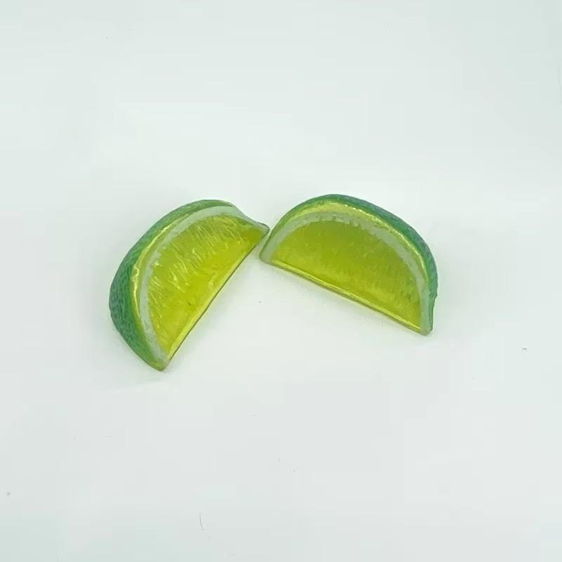 2 шт. искусственные пластиковые дольки лимона 1/4 апельсина цитрусовые поддельные фруктовые дольки домашнее настольное украшение рекламная фотография фото реквизит