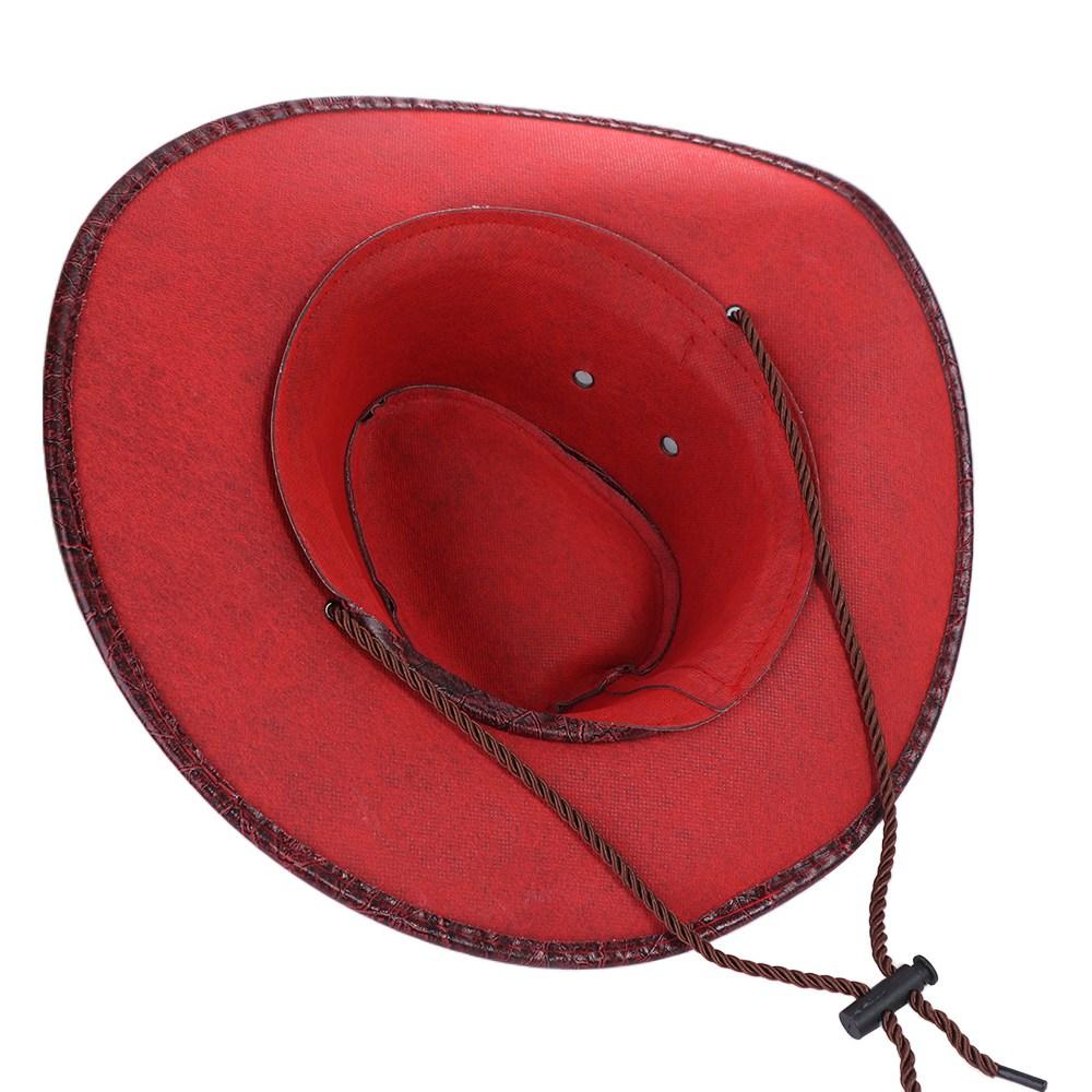 Elegant Cycling Caps Knight Hat Sun Protection Caps Climbing Hats Sunscreen Caps Western Cowboy Hats PU Leather Summer Sun Hats