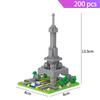 Micro Bricks Mini Architecture Sets Eiffel Tower Big Ben Rome Colosseo Model Building Diamond Blocks Pyramid Pisa Taj Mahal Kits