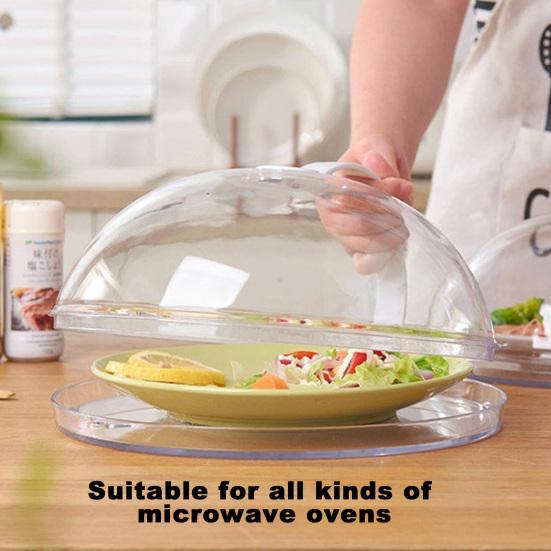 Защитная крышка от брызг для микроволновой печи, 10,24 дюйма, прозрачная крышка для микроволновки с ручкой, подходит для стандартных обеденных тарелок и мисок, без BPA, можно мыть в посудомоечной машине