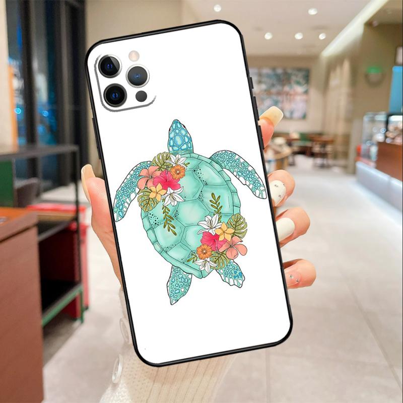 Чехол для телефона Морская Черепаха для iPhone 17 Air 16 15 13 11 12 14 Pro Max mini 15 16 Plus 16e Защитная крышка