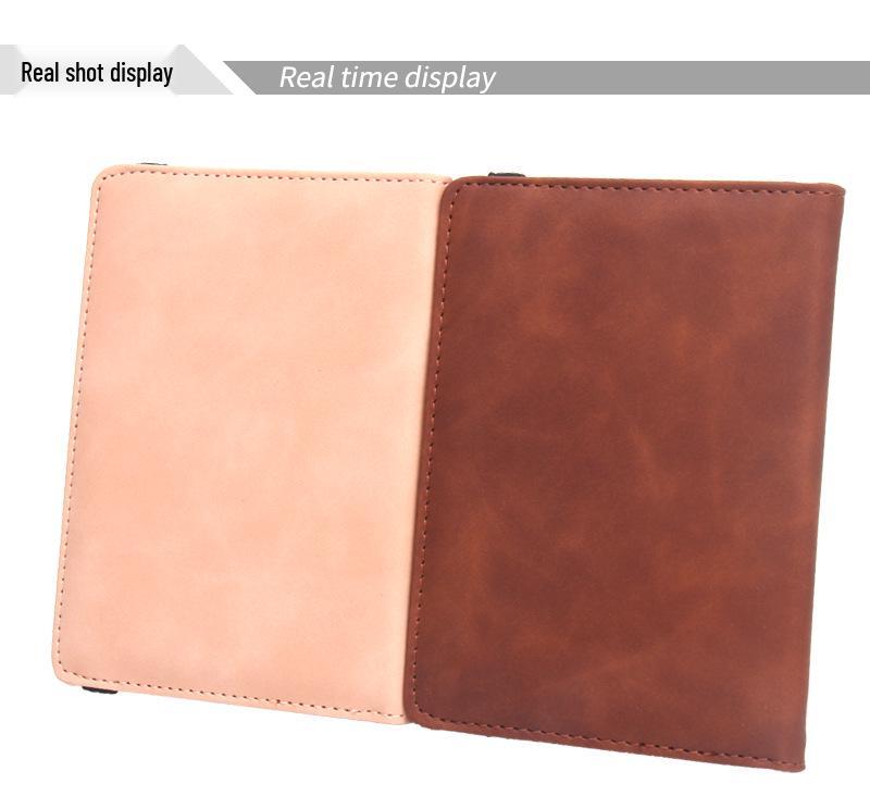 Anti-Theft Leather Passport & Card Holder with Anti-Magnetic Protection, Multiple Pockets for Bank Cards