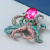 Очаровательная брошь «Осьминог»: Милая брошь с бриллиантами, модный аксессуар в европейском и американском стиле