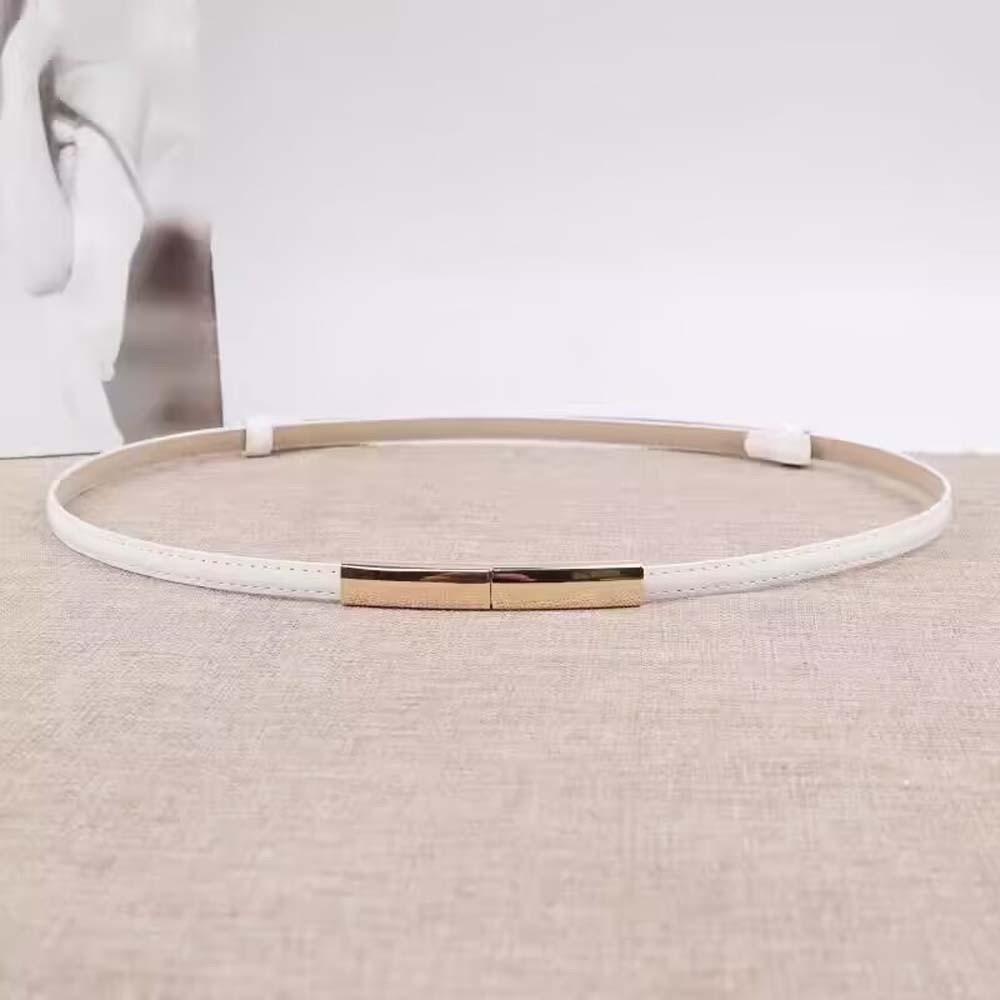 Adjustable Patent Leather Belt Solid Color Durable Thin Buckle Belt Clothes Accessories Versatile Women Waistband Girls