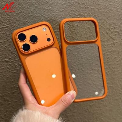 Роскосный прозрачный бронированный чехол для телефона для iPhone 17 16 15 Pro Max 17Pro 16Pro Прозрачный гибридный ударопрочный чехол из ПК и ТПУ для iPhone17